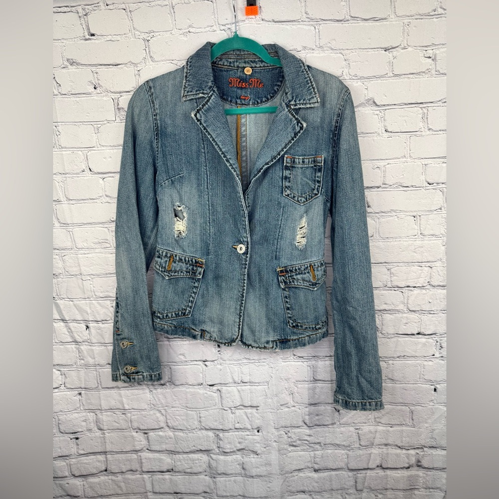 Miss Me Women's Blue Denim Jacket